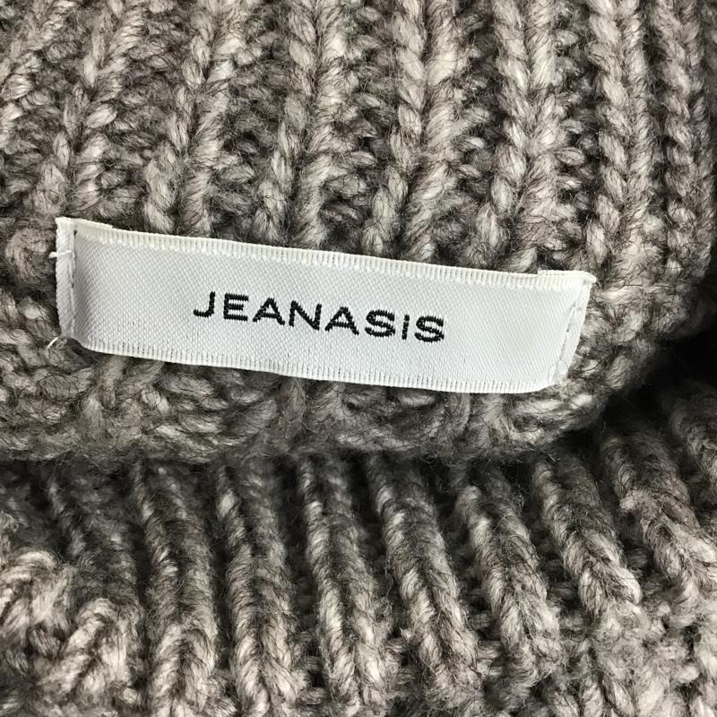 ジーナシス JEANASIS ニット、セーター 長袖 JS062192TS FREE 無地 灰 / グレー / レディース USED 古着 中古 10081218