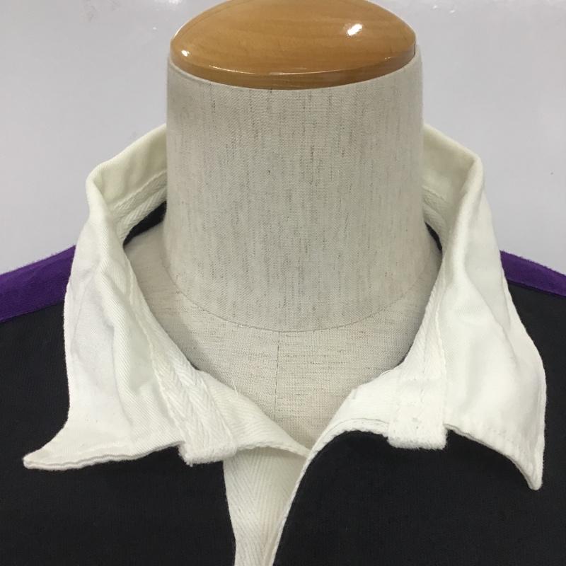 ポロバイラルフローレン Polo by RALPH LAUREN ポロシャツ 長袖 XL 無地 黒 / ブラック / X 紫 / パープル / メンズ USED 古着 中古 10081280