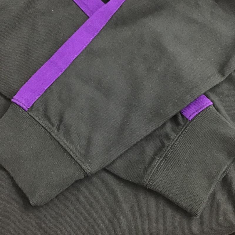 ポロバイラルフローレン Polo by RALPH LAUREN ポロシャツ 長袖 XL 無地 黒 / ブラック / X 紫 / パープル / メンズ USED 古着 中古 10081280