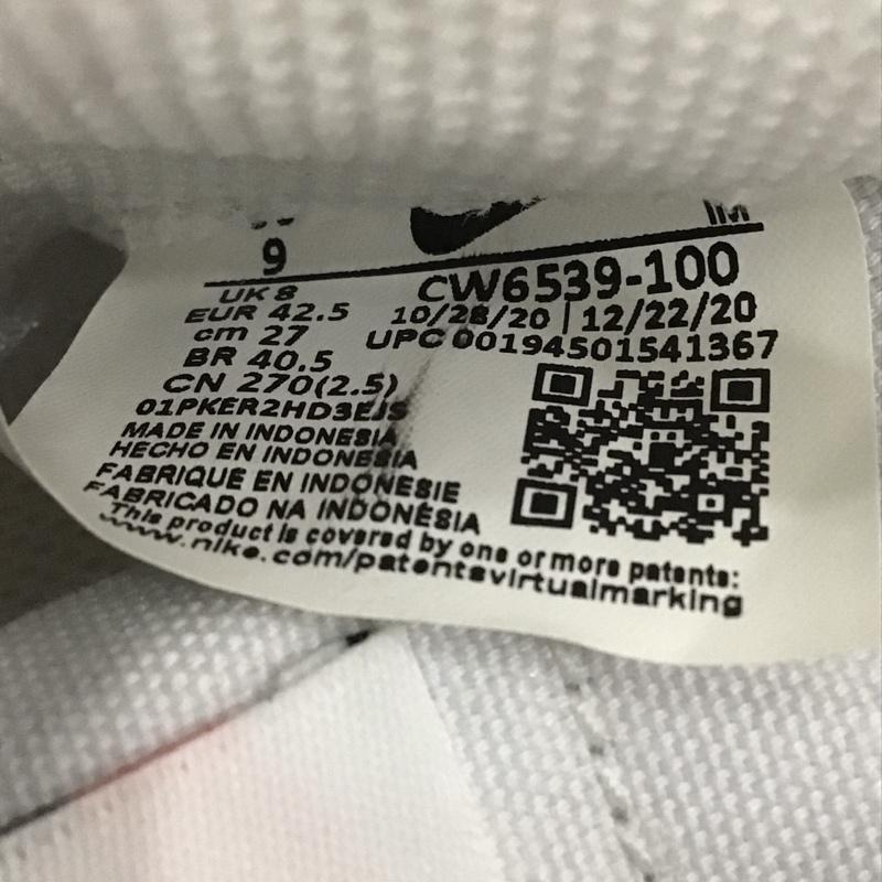 ナイキ NIKE スニーカー スニーカー CW6539 100 COURTLEGACYCNVS 27cm 箱有 27.0cm ロゴ、文字 白 / ホワイト / メンズ USED 古着 中古 10081428