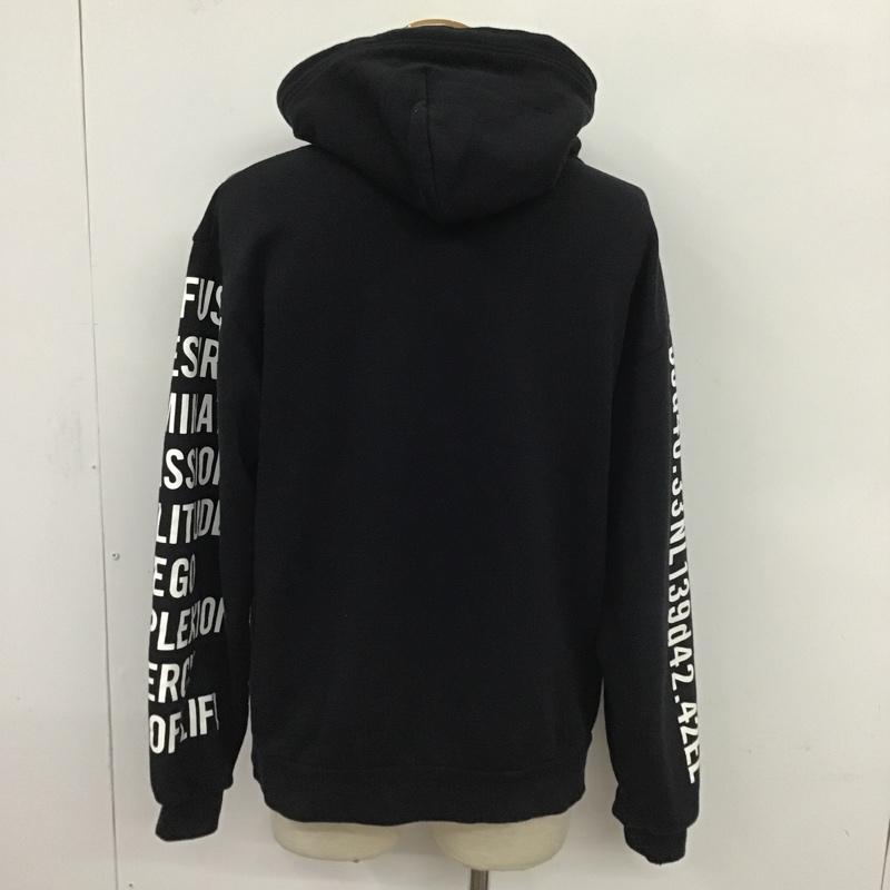 ダブルタップス W)TAPS パーカー 長袖 フーディ 2 ロゴ、文字 X プリント 黒 / ブラック / メンズ USED 古着 中古 10081527