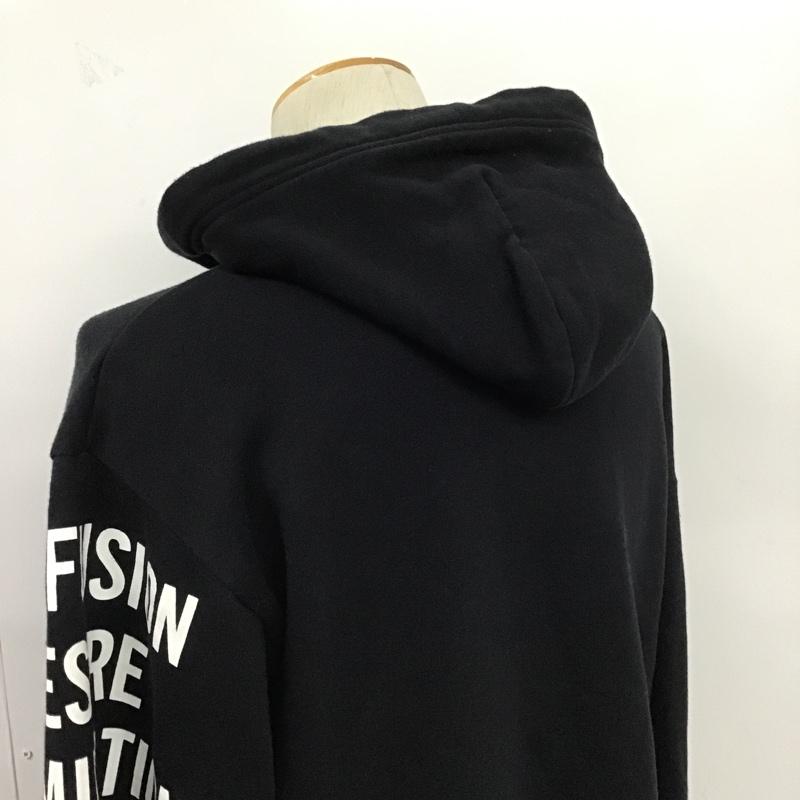 ダブルタップス W)TAPS パーカー 長袖 フーディ 2 ロゴ、文字 X プリント 黒 / ブラック / メンズ USED 古着 中古 10081527