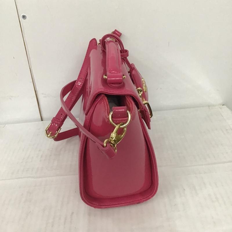 サマンサベガ Samantha Vega ショルダーバッグ ショルダーバッグ ハンドバッグ 2WAY ロゴ、文字 桃 / ピンク / X 金 / ゴールド / レディース USED 古着 中古 10081562
