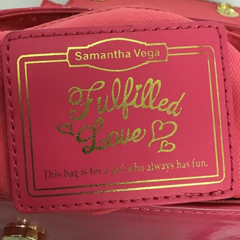 サマンサベガ Samantha Vega ショルダーバッグ ショルダーバッグ ハンドバッグ 2WAY ロゴ、文字 桃 / ピンク / X 金 / ゴールド / レディース USED 古着 中古 10081562