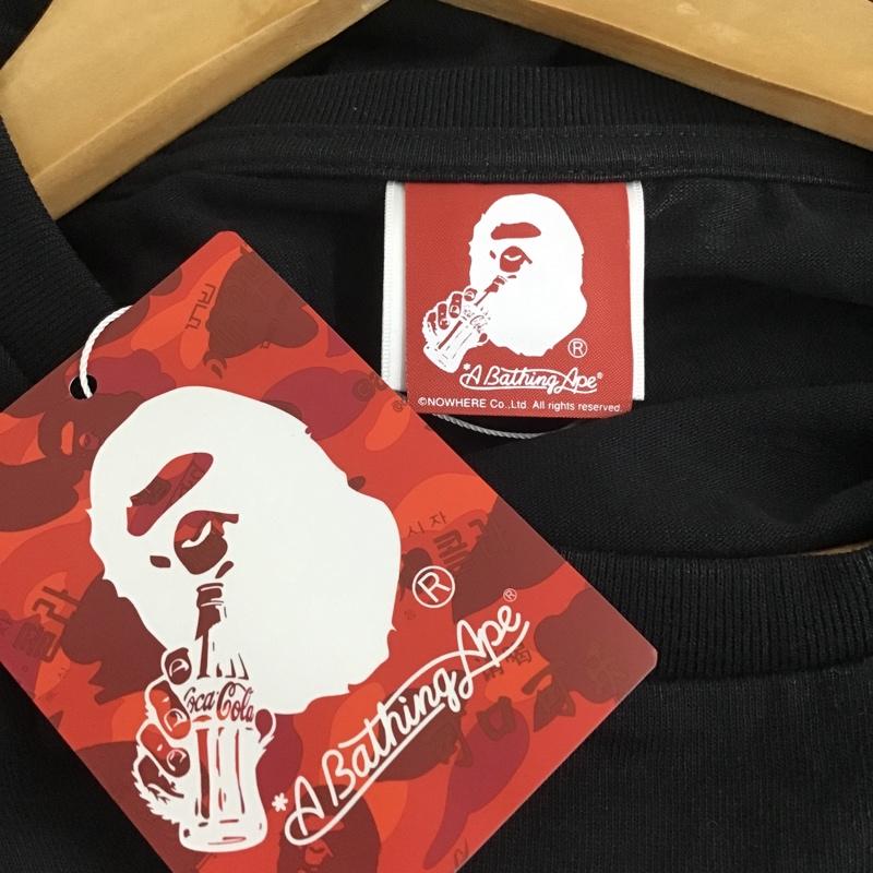 アベイシングエイプ A BATHING APE Tシャツ 半袖 コカ・コーラ タグ付 COCA-COLA XS プリント 黒 / ブラック / レディース USED 古着 中古 10081654