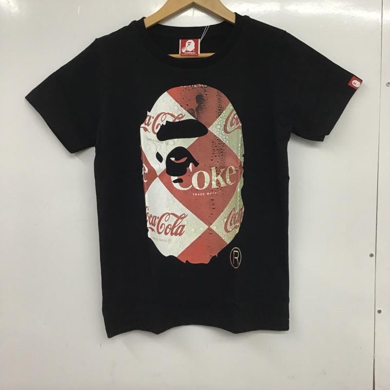 アベイシングエイプ A BATHING APE Tシャツ 半袖 コカ・コーラ タグ付 COCA-COLA MILO XS プリント 黒 / ブラック / レディース USED 古着 中古 10081658