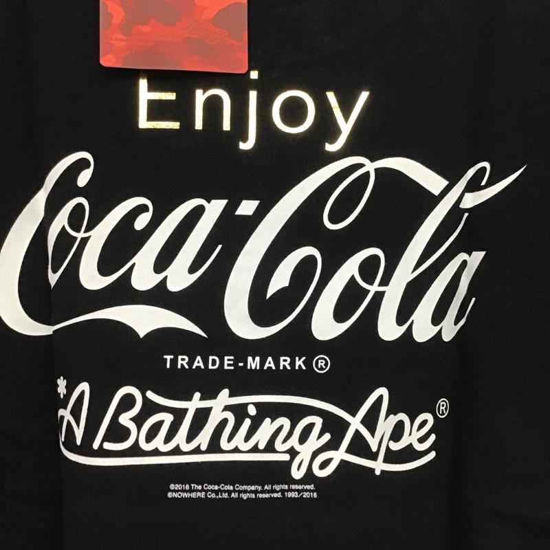 アベイシングエイプ A BATHING APE Tシャツ 半袖 コカ・コーラ タグ付 COCA-COLA MILO XS プリント 黒 / ブラック / レディース USED 古着 中古 10081658