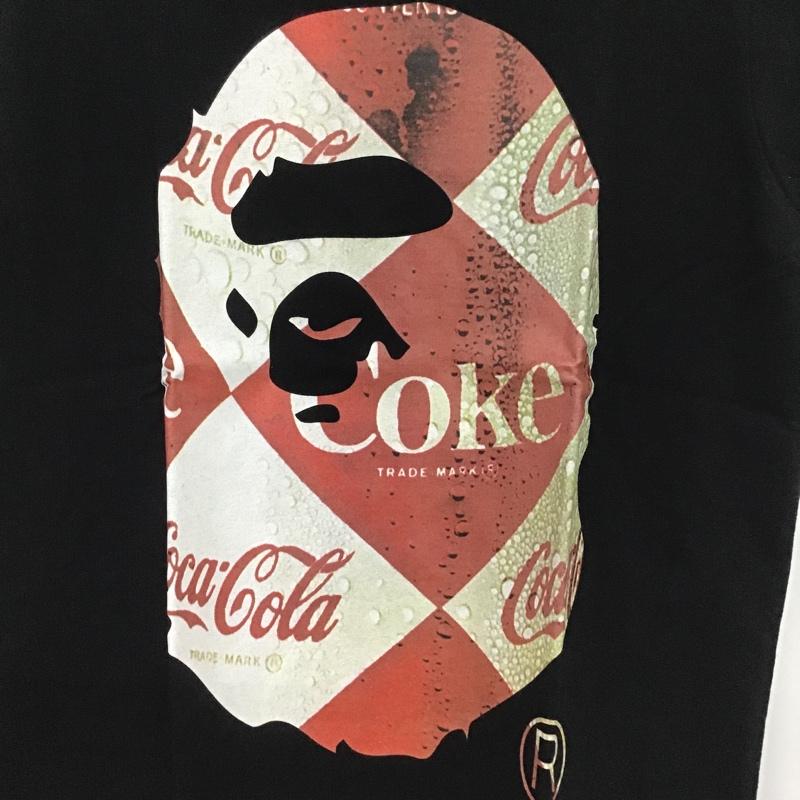 アベイシングエイプ A BATHING APE Tシャツ 半袖 コカ・コーラ タグ付 COCA-COLA MILO XS プリント 黒 / ブラック / レディース USED 古着 中古 10081658