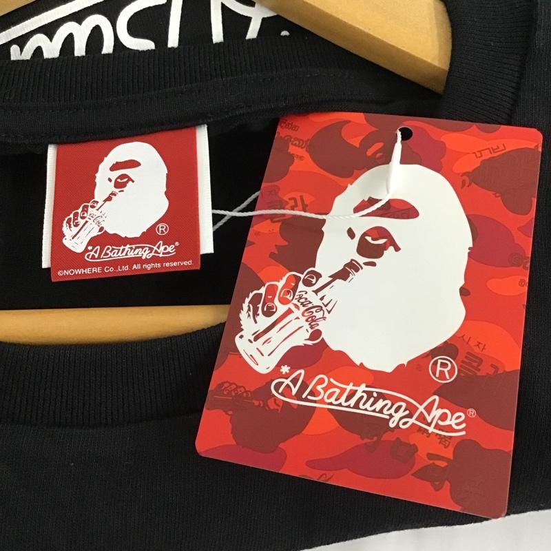 アベイシングエイプ A BATHING APE Tシャツ 半袖 コカ・コーラ タグ付 COCA-COLA MILO XS プリント 黒 / ブラック / レディース USED 古着 中古 10081658