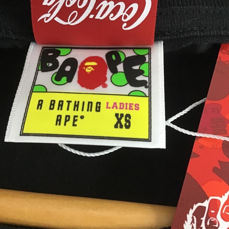 アベイシングエイプ A BATHING APE Tシャツ 半袖 コカ・コーラ タグ付 COCA-COLA MILO XS プリント 黒 / ブラック / レディース USED 古着 中古 10081658
