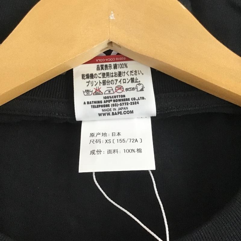アベイシングエイプ A BATHING APE Tシャツ 半袖 コカ・コーラ タグ付 COCA-COLA MILO XS プリント 黒 / ブラック / レディース USED 古着 中古 10081658