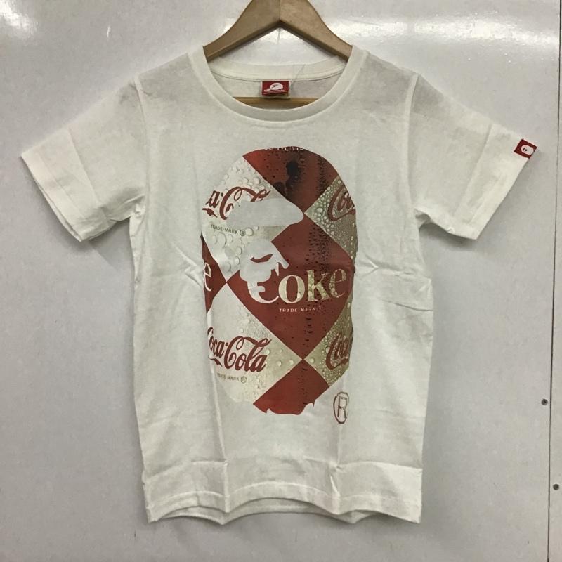 アベイシングエイプ A BATHING APE Tシャツ 半袖 コカ・コーラ タグ付 COCA-COLA XS ロゴ、文字 X プリント 白 / ホワイト / レディース USED 古着 中古 10081659