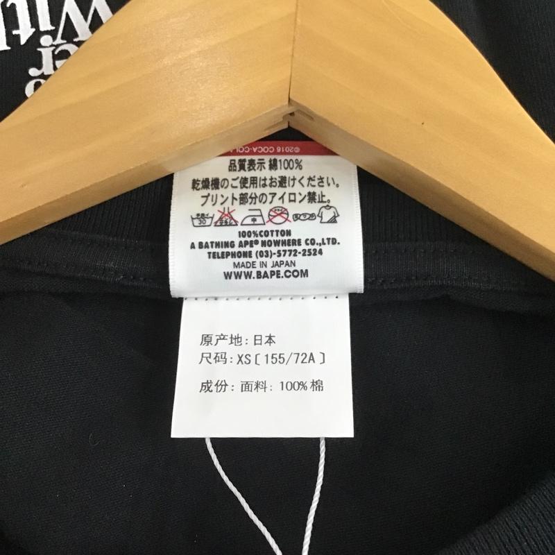 アベイシングエイプ A BATHING APE Tシャツ 半袖 コカ・コーラ タグ付 COCA-COLA XS レディース USED 古着 中古 10081669