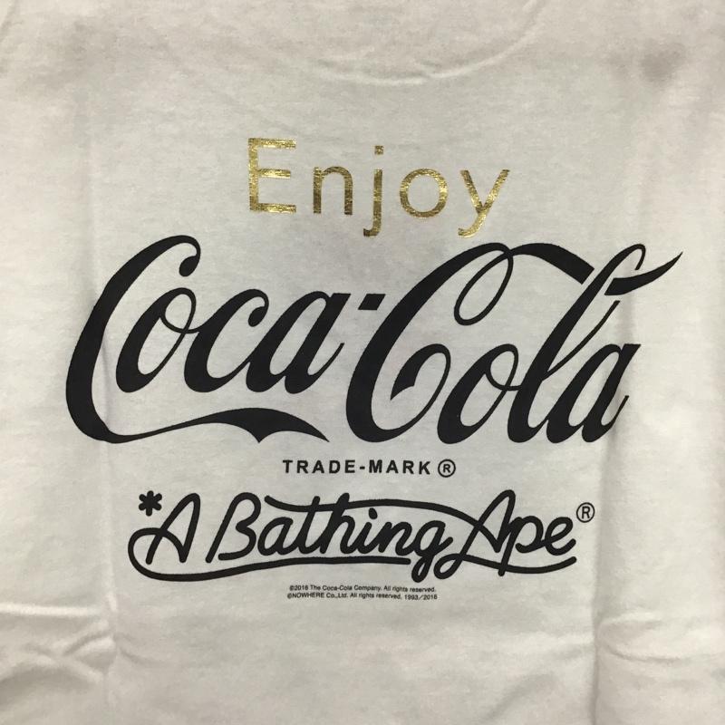 アベイシングエイプ A BATHING APE Tシャツ 半袖 コカ・コーラ タグ付 COCA-COLA XS プリント 白 / ホワイト / レディース USED 古着 中古 10081677