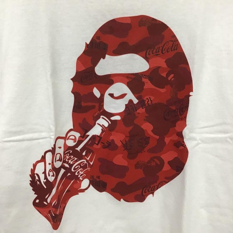アベイシングエイプ A BATHING APE Tシャツ 半袖 コカ・コーラ タグ付 COCA-COLA XS プリント 白 / ホワイト / レディース USED 古着 中古 10081677