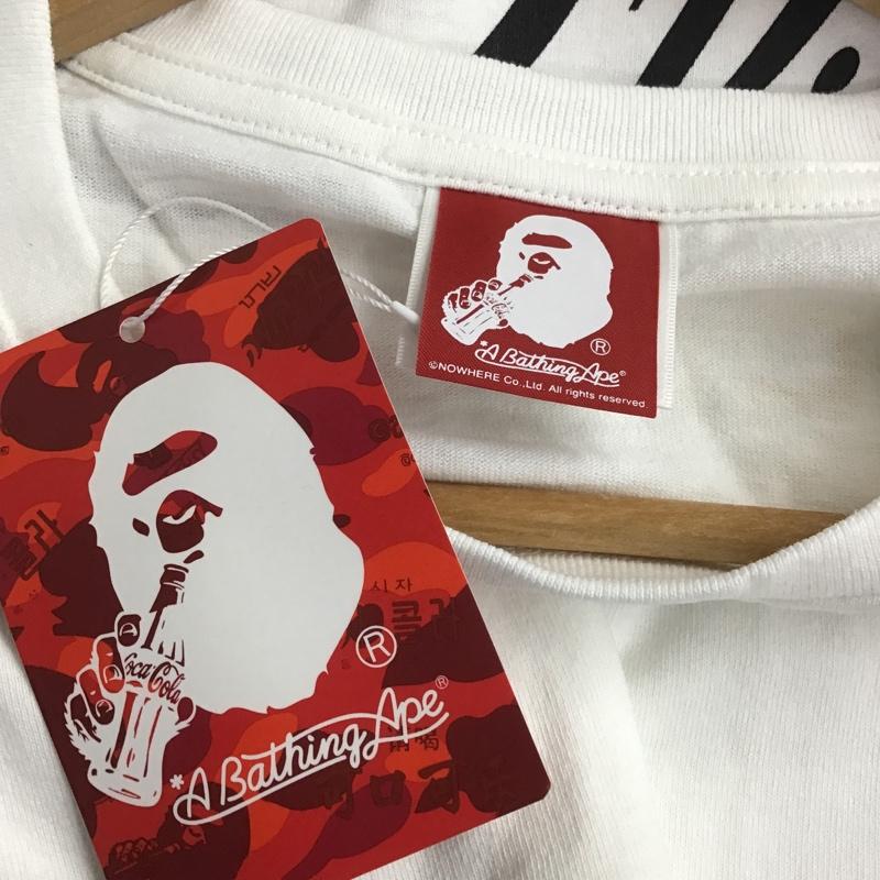 アベイシングエイプ A BATHING APE Tシャツ 半袖 コカ・コーラ タグ付 COCA-COLA XS プリント 白 / ホワイト / レディース USED 古着 中古 10081677