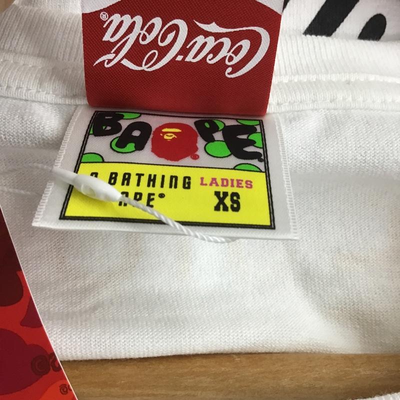 アベイシングエイプ A BATHING APE Tシャツ 半袖 コカ・コーラ タグ付 COCA-COLA XS プリント 白 / ホワイト / レディース USED 古着 中古 10081677