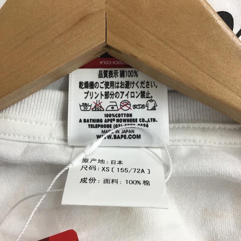 アベイシングエイプ A BATHING APE Tシャツ 半袖 コカ・コーラ タグ付 COCA-COLA XS プリント 白 / ホワイト / レディース USED 古着 中古 10081677