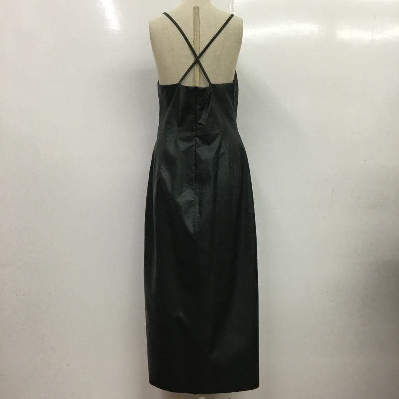 ザラ ZARA ワンピース ひざ丈スカート 2207 133 501 スリット キャミソールワンピ L 無地 緑 / グリーン / レディース USED 古着 中古 10081682