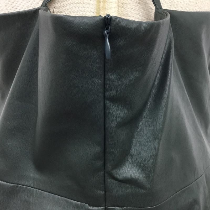 ザラ ZARA ワンピース ひざ丈スカート 2207 133 501 スリット キャミソールワンピ L 無地 緑 / グリーン / レディース USED 古着 中古 10081682