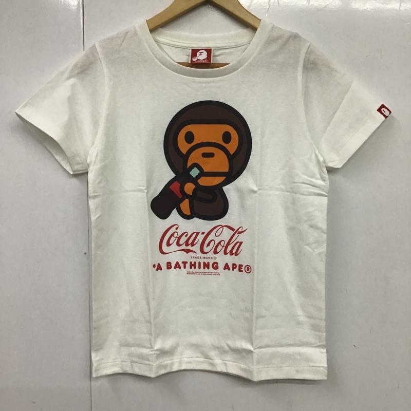アベイシングエイプ A BATHING APE Tシャツ 半袖 コカ・コーラ タグ付 COCA-COLA MILO XS プリント 白 / ホワイト / レディース USED 古着 中古 10081690