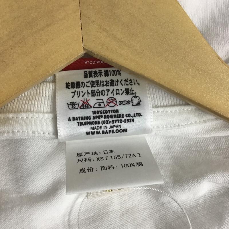 アベイシングエイプ A BATHING APE Tシャツ 半袖 コカ・コーラ タグ付 COCA-COLA MILO XS プリント 白 / ホワイト / レディース USED 古着 中古 10081690