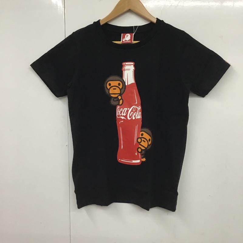アベイシングエイプ A BATHING APE Tシャツ 半袖 コカ・コーラ タグ付 COCA-COLA MILO XS プリント 黒 / ブラック / レディース USED 古着 中古 10081692