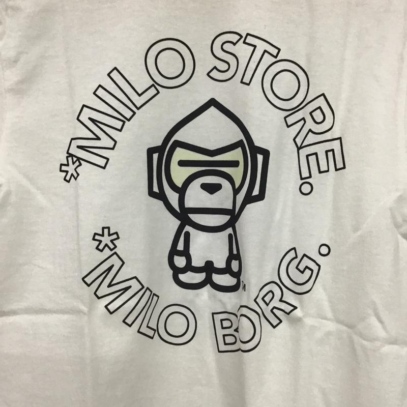 アベイシングエイプ A BATHING APE Tシャツ 半袖 MILO XS プリント 白 / ホワイト / レディース USED 古着 中古 10081697