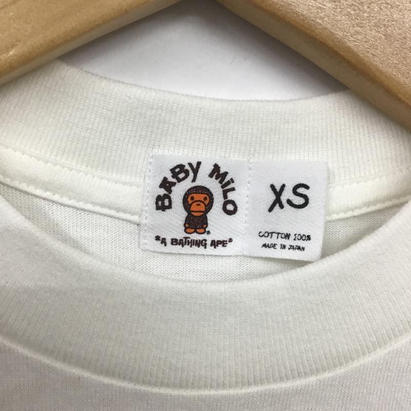 アベイシングエイプ A BATHING APE Tシャツ 半袖 MILO XS プリント 白 / ホワイト / レディース USED 古着 中古 10081697