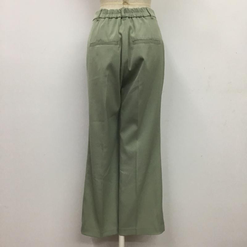 ローリーズファーム LOWRYS FARM ボトムス ボトムス LF519219AD カラーフレアパンツ タック M 無地 薄緑 / ライトグリーン / レディース USED 古着 中古 10081707