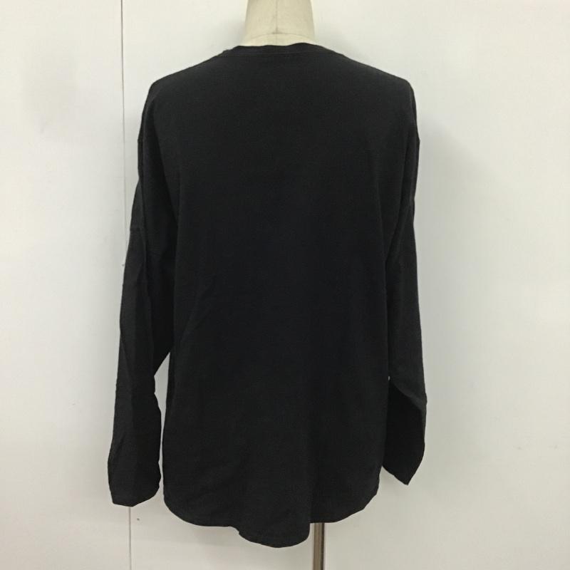 チャンピオン Champion カットソー 長袖 AUTHENTIC XL ワンポイント 黒 / ブラック / メンズ USED 古着 中古 10081890
