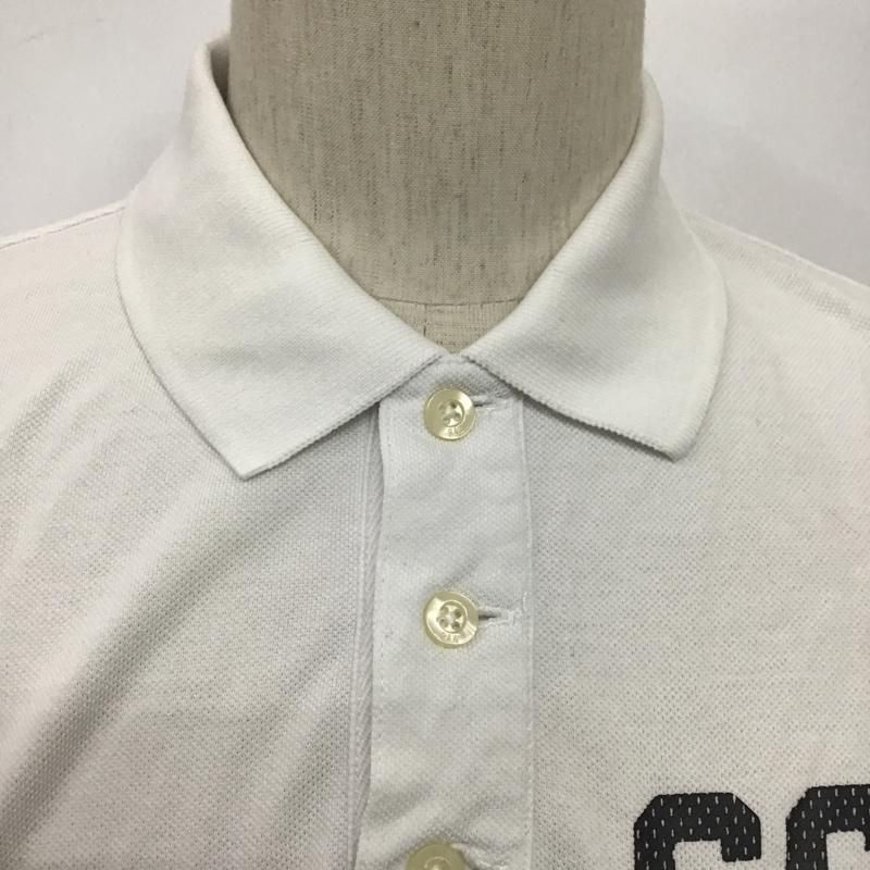 ジースターロゥ G-STAR RAW ポロシャツ 半袖 M 無地 白 / ホワイト / メンズ USED 古着 中古 10081899