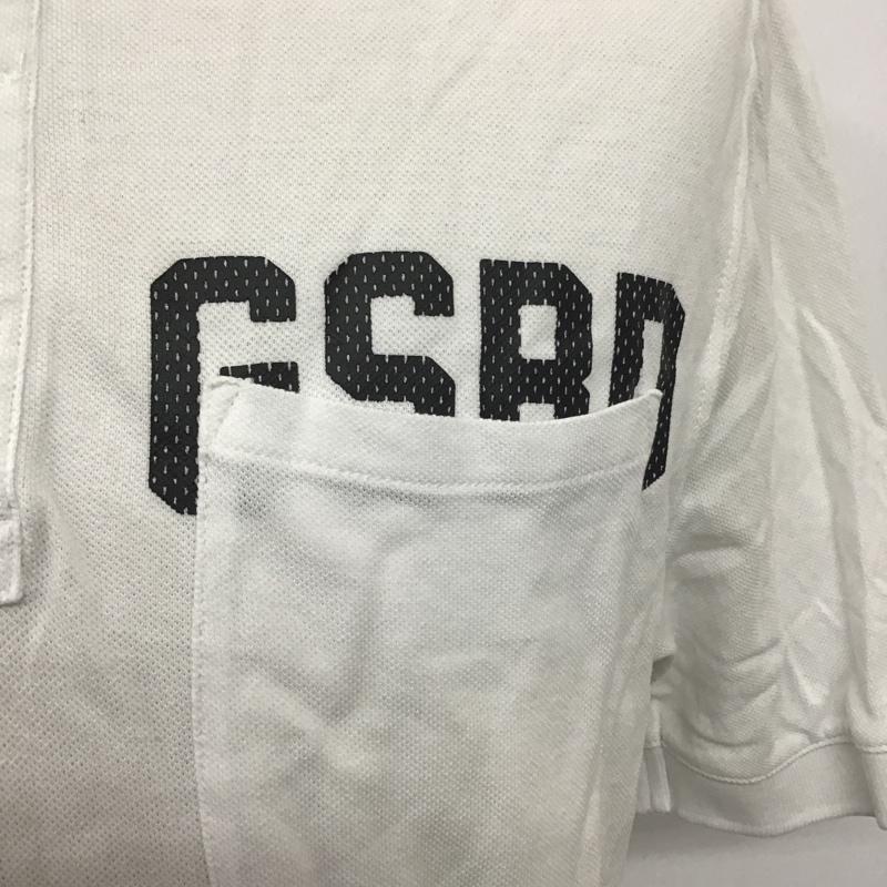 ジースターロゥ G-STAR RAW ポロシャツ 半袖 M 無地 白 / ホワイト / メンズ USED 古着 中古 10081899