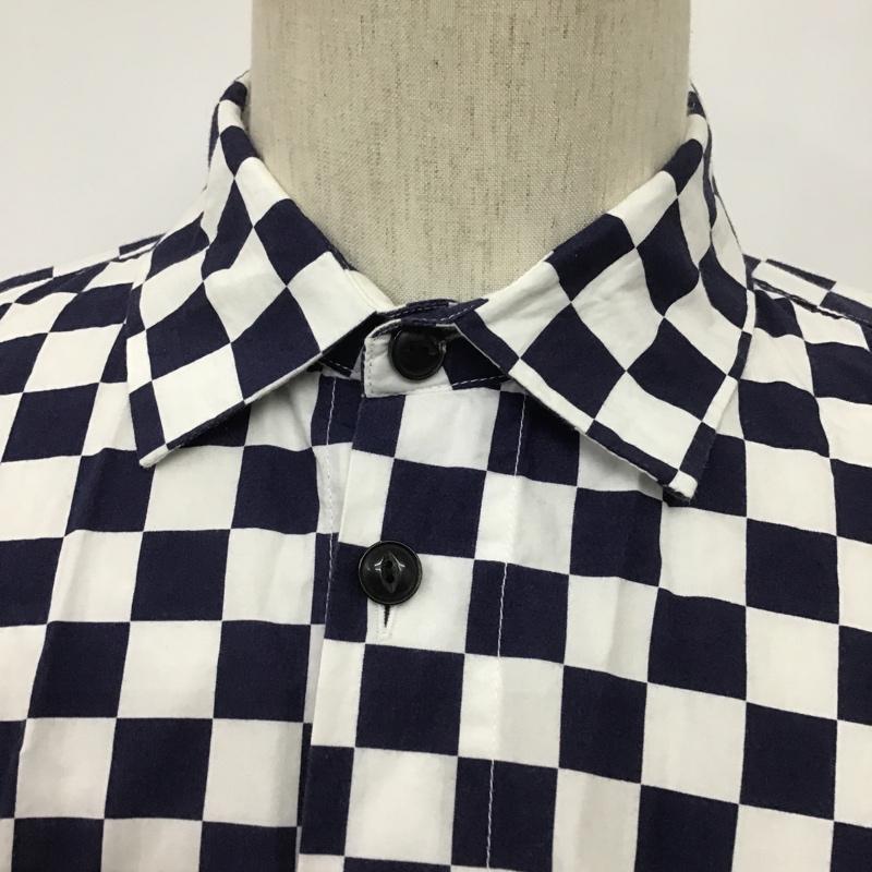 ゴールド GOLD シャツ、ブラウス 半袖 CHECKERS PRINT COTTON BROAD S/S BIG SHIRT GL37537 M チェック マルチカラー / マルチカラー / メンズ USED 古着 中古 10081908