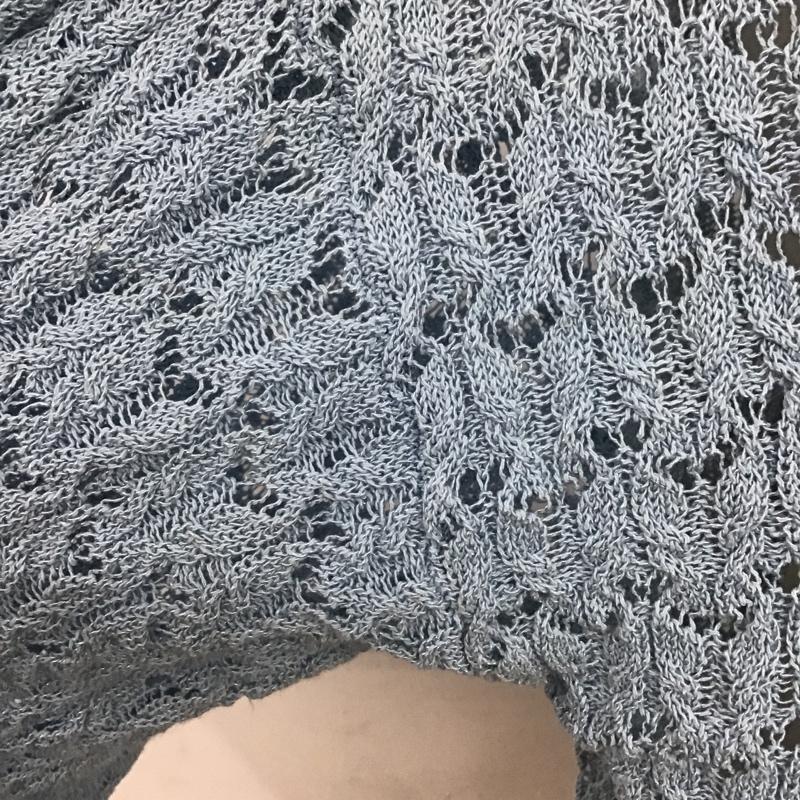 マウジー MOUSSY カーディガン 長袖 010DSW70-0620 SCALLOP SHORT カーディガン FREE 無地 水色 / ライトブルー / レディース USED 古着 中古 10082047