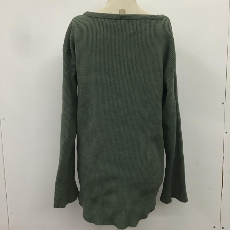 ローリーズファーム LOWRYS FARM ニット、セーター 長袖 LF619245CF FREE 無地 緑 / グリーン / レディース USED 古着 中古 10082056