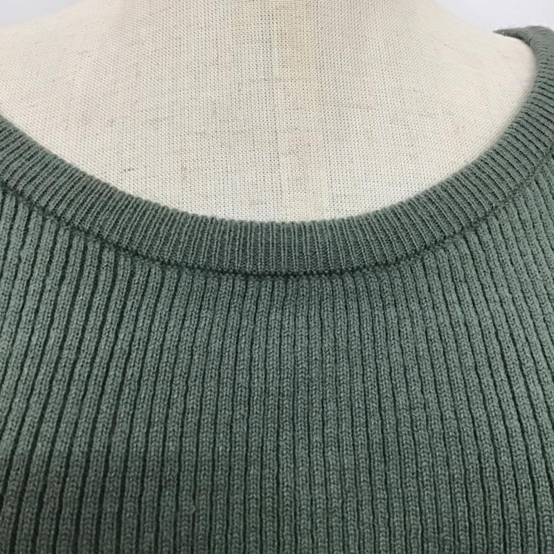ローリーズファーム LOWRYS FARM ニット、セーター 長袖 LF619245CF FREE 無地 緑 / グリーン / レディース USED 古着 中古 10082056