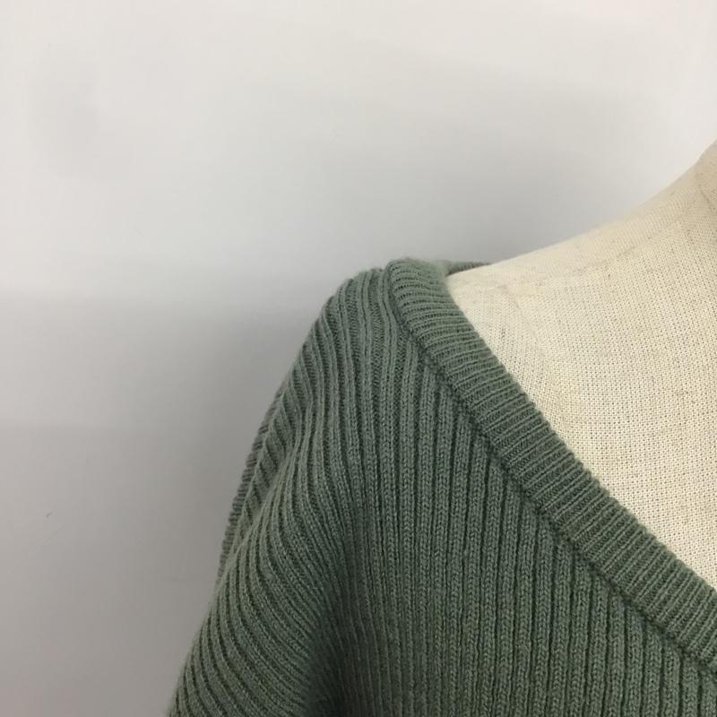 ローリーズファーム LOWRYS FARM ニット、セーター 長袖 LF619245CF FREE 無地 緑 / グリーン / レディース USED 古着 中古 10082056