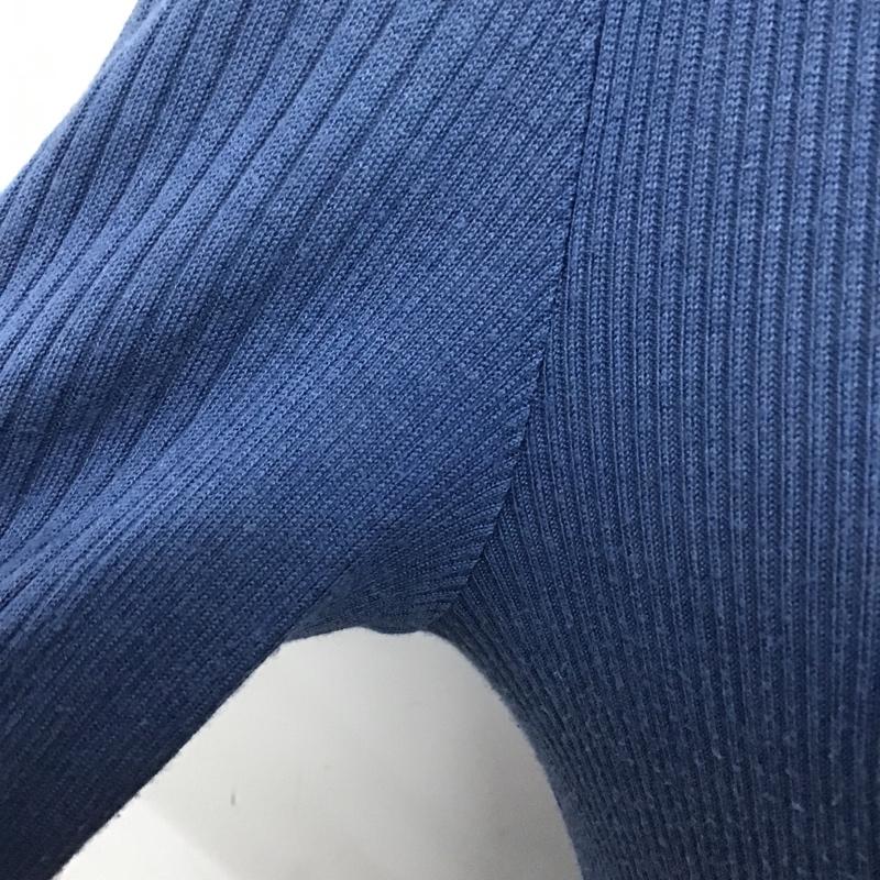 バーバリーブルーレーベル BURBERRY BLUE LABEL カーディガン 長袖 E1N18-170-25 Vネック 38 無地 青 / ブルー / レディース USED 古着 中古 10082078