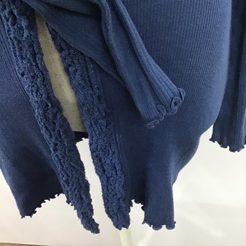バーバリーブルーレーベル BURBERRY BLUE LABEL カーディガン 長袖 E1N18-170-25 Vネック 38 無地 青 / ブルー / レディース USED 古着 中古 10082078