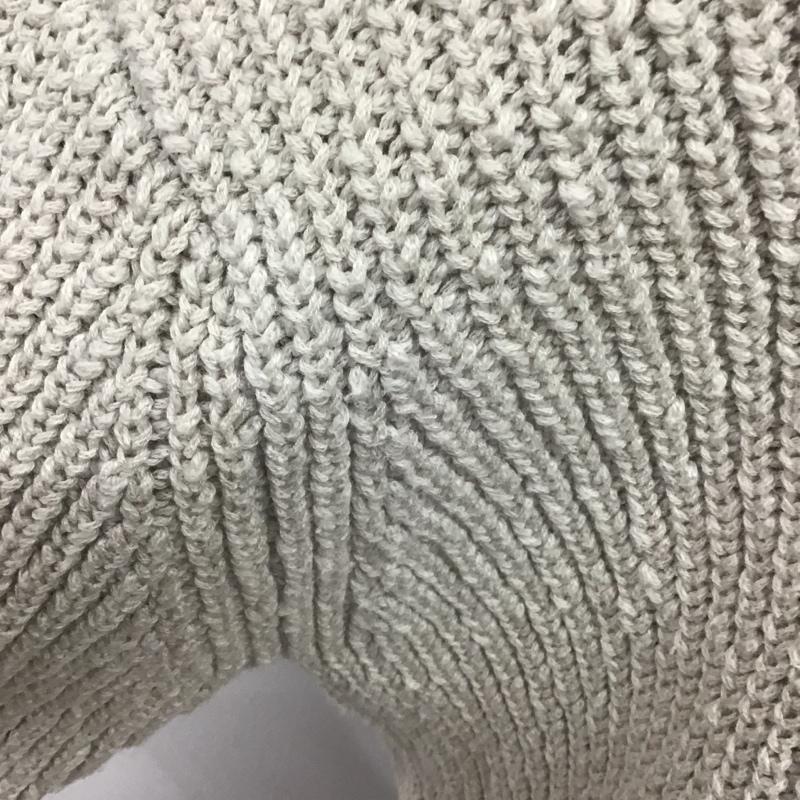 オペークドットクリップ OPAQUE.CLIP ニット、セーター 長袖 637-13034 ノットヤーン クルーネックデザインニット M 無地 灰 / グレー / レディース USED 古着 中古 10082155