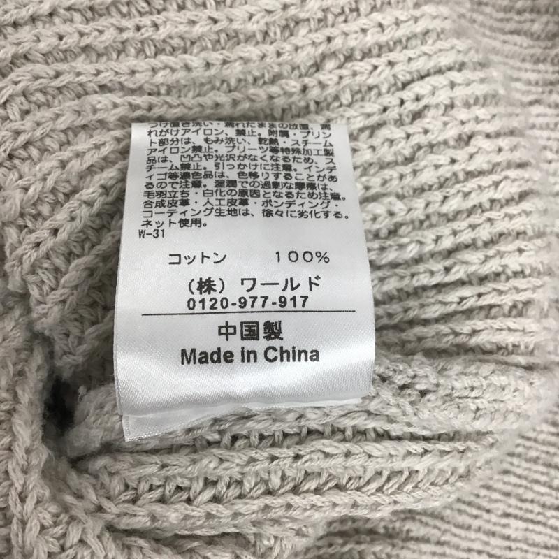 オペークドットクリップ OPAQUE.CLIP ニット、セーター 長袖 637-13034 ノットヤーン クルーネックデザインニット M 無地 灰 / グレー / レディース USED 古着 中古 10082155