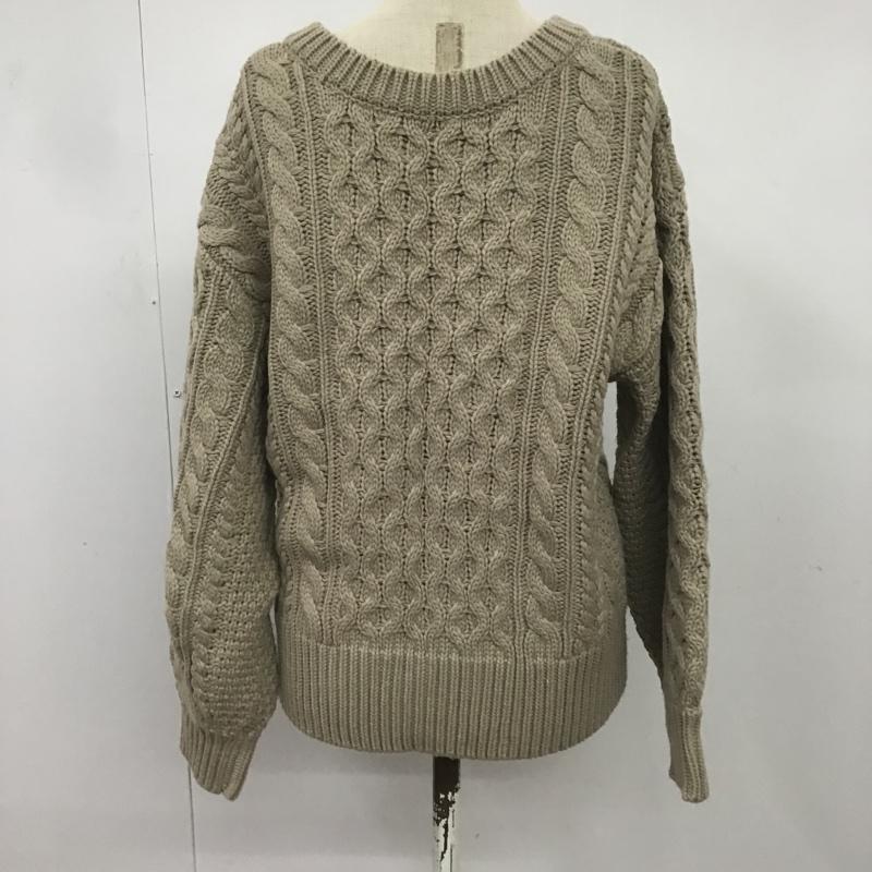 ローリーズファーム LOWRYS FARM ニット、セーター 長袖 FREE 無地 ベージュ / ベージュ / レディース USED 古着 中古 10082177