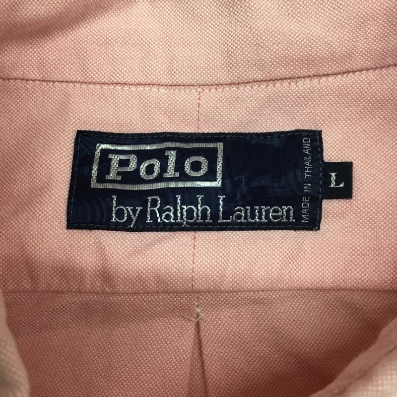 ポロバイラルフローレン Polo by RALPH LAUREN シャツ、ブラウス 半袖 ボタンダウン L ワンポイント 桃 / ピンク / メンズ USED 古着 中古 10082202