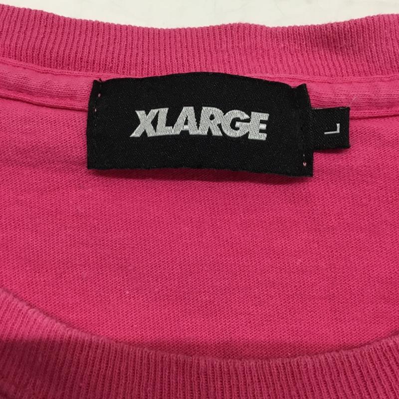 エクストララージ XLARGE Tシャツ 半袖 L ロゴ、文字 桃 / ピンク / メンズ USED 古着 中古 10082211