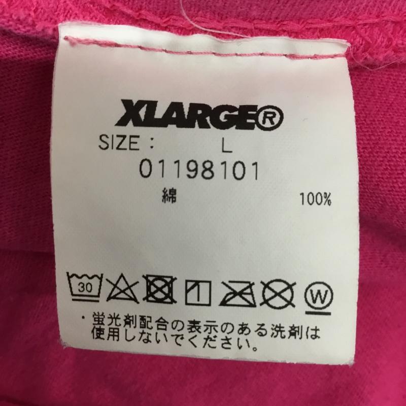 エクストララージ XLARGE Tシャツ 半袖 L ロゴ、文字 桃 / ピンク / メンズ USED 古着 中古 10082211