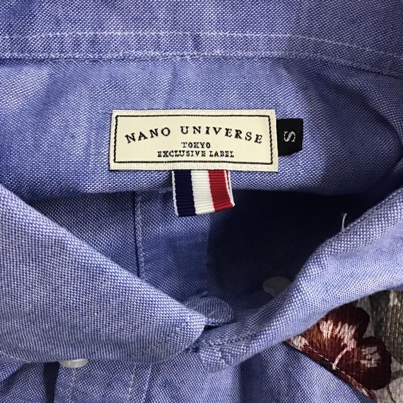 ナノユニバース nano・universe シャツ、ブラウス 半袖 S 無地 水色 / ライトブルー / メンズ USED 古着 中古 10082236