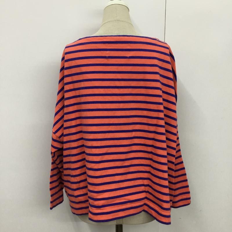 トラディショナルウェザーウェア Traditional Weatherwear Tシャツ 長袖 L201HJPO0137KS BMB LONG S ボーダー柄 橙 / オレンジ / X 紺 / ネイビー / レディース USED 古着 中古 10082279