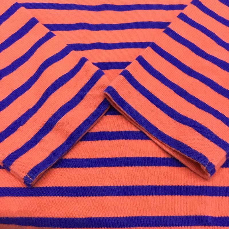 トラディショナルウェザーウェア Traditional Weatherwear Tシャツ 長袖 L201HJPO0137KS BMB LONG S ボーダー柄 橙 / オレンジ / X 紺 / ネイビー / レディース USED 古着 中古 10082279