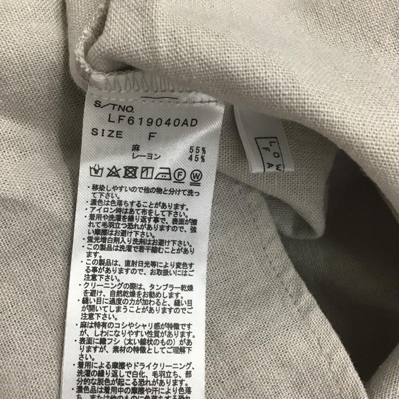 ローリーズファーム LOWRYS FARM カットソー 半袖 LF619040AD フレンチスリーブ 2WAY FREE 無地 灰 / グレー /  レディース USED 古着 中古 10082413